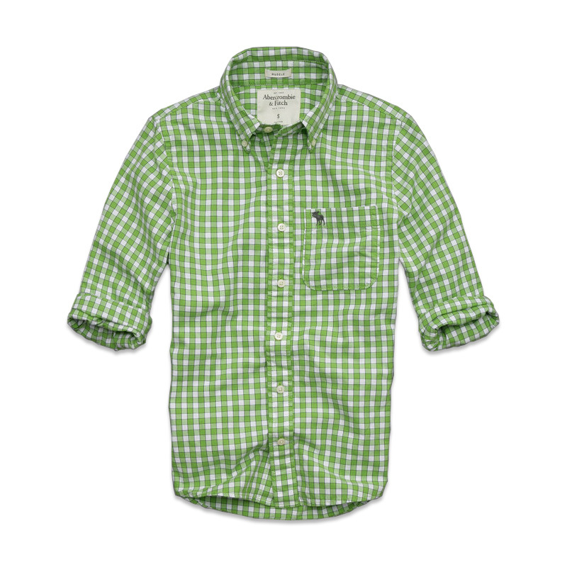 Abercrombie Fitch Hombres Necesidad Algodón Camisa AF6900